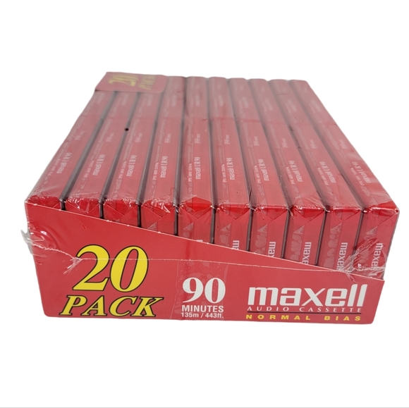 Maxwell Normal Bias Audio Cassette 90 Minutes Blank Media Tapes 20 Pack NIP - Picture 4 of 9